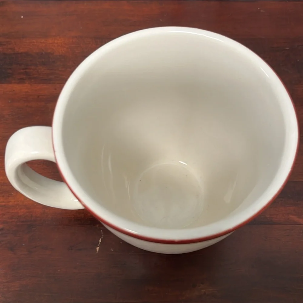 Nordic Elf Christmas Mug Elf Building Snowman by Svien Solem for Williams-Sonoma